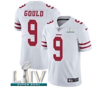 Nike 49ers #9 Robbie Gould White Super Bowl LIV 2020 Youth Stitched NFL Vapor Untouchable Limited Jersey