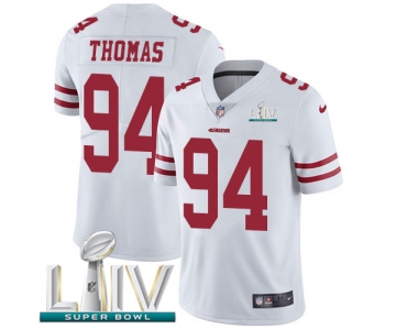 Nike 49ers #94 Solomon Thomas White Super Bowl LIV 2020 Youth Stitched NFL Vapor Untouchable Limited Jersey