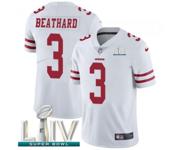 Nike 49ers #3 C.J. Beathard White Super Bowl LIV 2020 Men's Stitched NFL Vapor Untouchable Limited Jersey