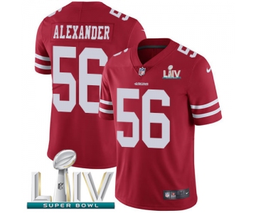 Nike 49ers #56 Kwon Alexander Red Super Bowl LIV 2020 Team Color Men's Stitched NFL Vapor Untouchable Limited Jersey