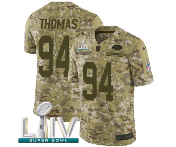 Nike 49ers #94 Solomon Thomas Camo Super Bowl LIV 2020 Men's Stitched NFL Limited 2018 Salute To Service Jersey