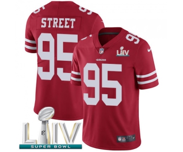 Nike 49ers #95 Kentavius Street Red Super Bowl LIV 2020 Team Color Men's Stitched NFL Vapor Untouchable Limited Jersey