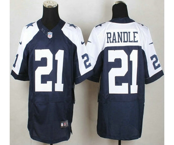 Dallas Cowboys #21 Joseph Randle Nike Blue Thanksgiving Elite Jersey