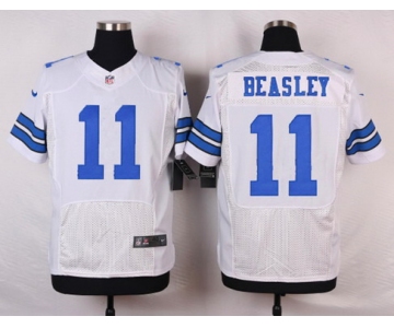 Men's Dallas Cowboys #11 Cole Beasley White Road NFL Nike Elite Jersey