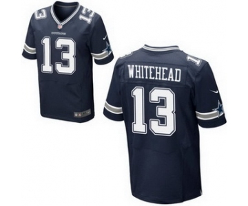 Men's Dallas Cowboys #13 Lucky Whitehead Navy Blue Team Color NFL Nike Elite Jersey