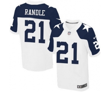 Men's Dallas Cowboys #21 Joseph Randle White Thanksgiving Alternate NFL Nike Elite Jersey