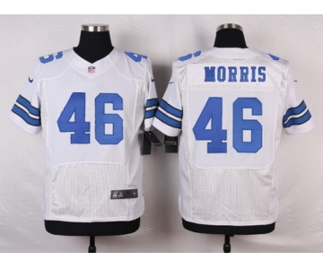 Men's Dallas Cowboys #46 Alfred Morris White Road NFL Nike Elite Jersey
