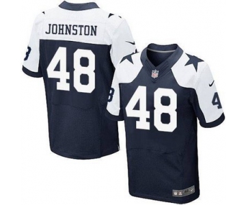 Men's Dallas Cowboys #48 Daryl Johnston Navy Blue Thanksgiving Retired Player NFL Nike Elite Jersey