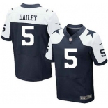 Men's Dallas Cowboys #5 Dan Bailey Blue Thanksgiving Alternate NFL Nike Elite Jersey