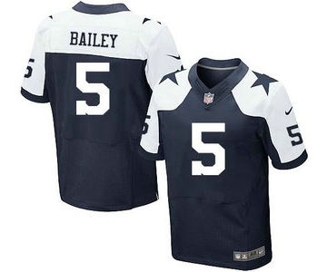 Men's Dallas Cowboys #5 Dan Bailey Blue Thanksgiving Alternate NFL Nike Elite Jersey