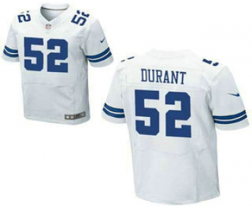 Men's Dallas Cowboys #52 Justin Durant White Road NFL Nike Elite Jersey