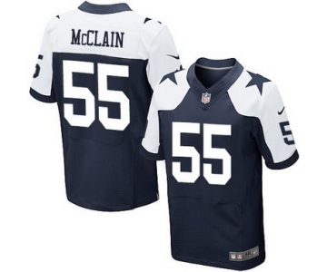 Men's Dallas Cowboys #55 Rolando McClain Navy Blue Thanksgiving Alternate NFL Nike Elite Jersey
