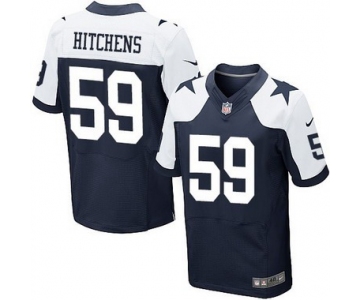 Men's Dallas Cowboys #59 Anthony Hitchens Navy Blue Thanksgiving Alternate NFL Nike Elite Jersey