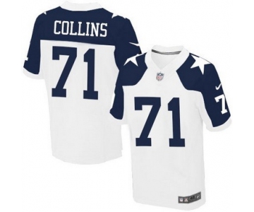 Men's Dallas Cowboys #71 La'el Collins White Thanksgiving Alternate NFL Nike Elite Jersey