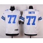 Men's Dallas Cowboys #77 Tyron Smith White Road NFL Nike Elite Jersey