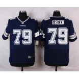 Men's Dallas Cowboys #79 Chaz Green Navy Blue Team Color NFL Nike Elite Jersey