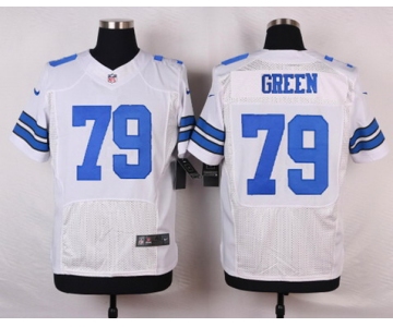 Men's Dallas Cowboys #79 Chaz Green White Road NFL Nike Elite Jersey