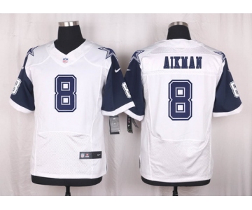Men's Dallas Cowboys #8 Troy Aikman Nike White Color Rush 2015 NFL Elite Jersey