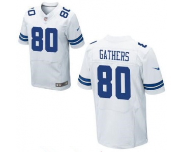 Men's Dallas Cowboys #80 Rico Gathers White Road Stitched NFL Nike Elite Jersey