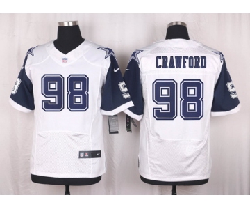 Men's Dallas Cowboys #98 Tyrone Crawford Nike White Color Rush 2015 NFL Elite Jersey