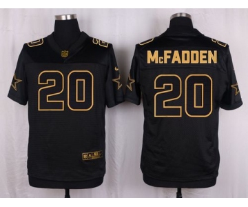 Nike Cowboys #20 Darren McFadden Black Men's Stitched NFL Elite Pro Line Gold Collection Jersey