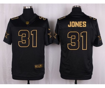 Nike Cowboys #31 Byron Jones Black Men's Stitched NFL Elite Pro Line Gold Collection Jersey