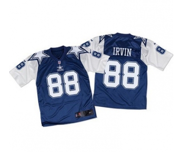 Nike Cowboys #88 Michael Irvin Navy BlueWhite Throwback Men's Stitched NFL Elite Jersey