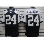 Nike Dallas Cowboys #24 Morris Claiborne Blue Thanksgiving Elite Jersey