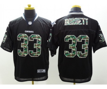 Nike Dallas Cowboys #33 Tony Dorsett Black With Camo Elite Jersey