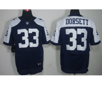 Nike Dallas Cowboys #33 Tony Dorsett Blue Thanksgiving Elite Jersey