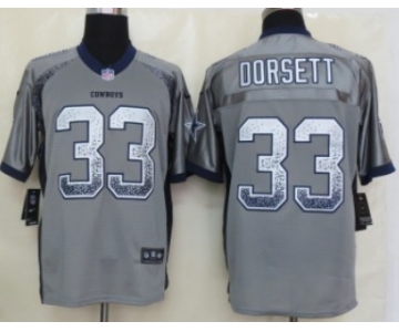 Nike Dallas Cowboys #33 Tony Dorsett Drift Fashion Gray Elite Jersey