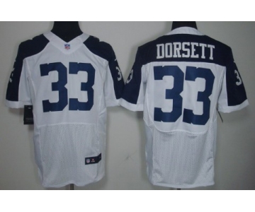 Nike Dallas Cowboys #33 Tony Dorsett White Thanksgiving Elite Jersey
