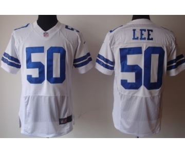 Nike Dallas Cowboys #50 Sean Lee White Elite Jersey
