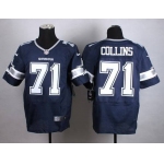 Nike Dallas Cowboys #71 La'el Collins Blue Elite Jersey