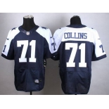 Nike Dallas Cowboys #71 La'el Collins Blue Thanksgiving Elite Jersey