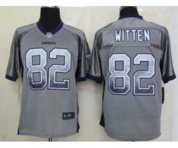 Nike Dallas Cowboys #82 Jason Witten Drift Fashion Gray Elite Jersey