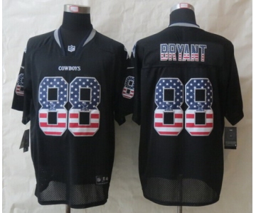 Nike Dallas Cowboys #88 Dez Bryant 2014 USA Flag Fashion Black Elite Jersey