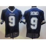 Nike Dallas Cowboys #9 Tony Romo Blue Elite Jersey