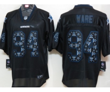Nike Dallas Cowboys #94 DeMarcus Ware Lights Out Black Ornamented Elite Jersey