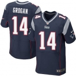 Men's New England Patriots #14 Steve Grogan Navy Blue Retired Player NFL Nike Elite Jersey