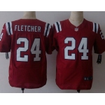 Men's New England Patriots #24 Bradley Fletcher Nike Red Elite Jersey