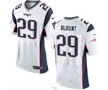 Men's New England Patriots #29 LeGarrette Blount NEW White Road Stitched NFL Nike Elite Jersey