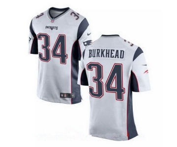 Men's New England Patriots #34 Rex Burkhead White Road Stitched NFL Nike Elite Jersey