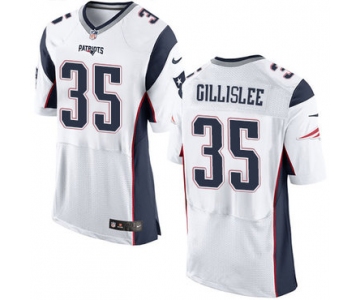 Men's New England Patriots #35 Mike Gillislee White Alternate Stitched NFL Nike Elite Jersey