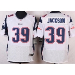 Men's New England Patriots #39 Steven Jackson White Road NFL Nike Elite Jersey