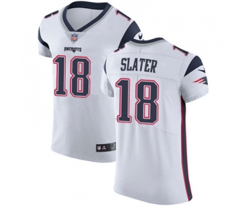 Men's Nike New England Patriots #18 Matt Slater White Stitched NFL Vapor Untouchable Elite Jersey