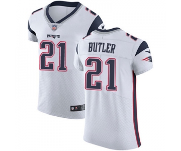 Men's Nike New England Patriots #21 Malcolm Butler White Stitched NFL Vapor Untouchable Elite Jersey