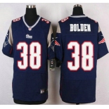 New England Patriots #38 Brandon Bolden Navy Blue Team Color NFL Nike Elite Jersey