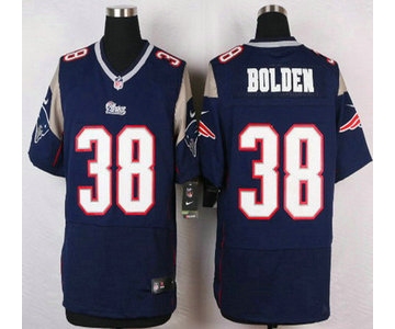 New England Patriots #38 Brandon Bolden Navy Blue Team Color NFL Nike Elite Jersey