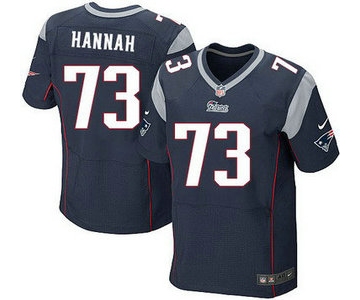 New England Patriots #73 John Hannah Navy Blue Retired Player NFL Nike Elite Jersey